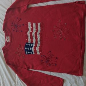 Sweater L quacker factory with beaded decor